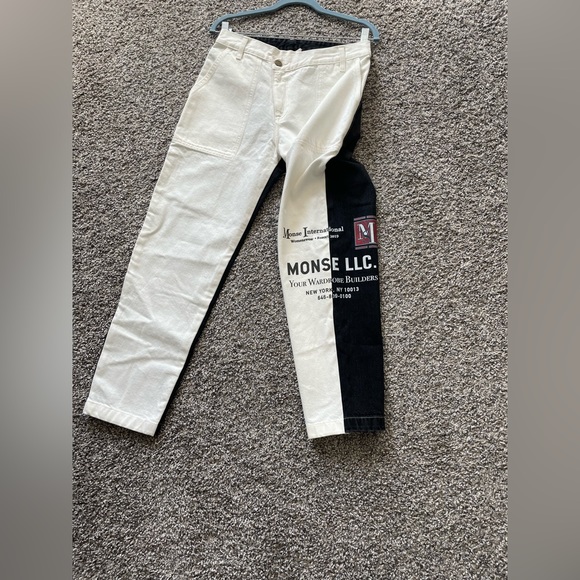 Designer Monse luxury brand limited edition half and half jeans timeless piece - Picture 13 of 16